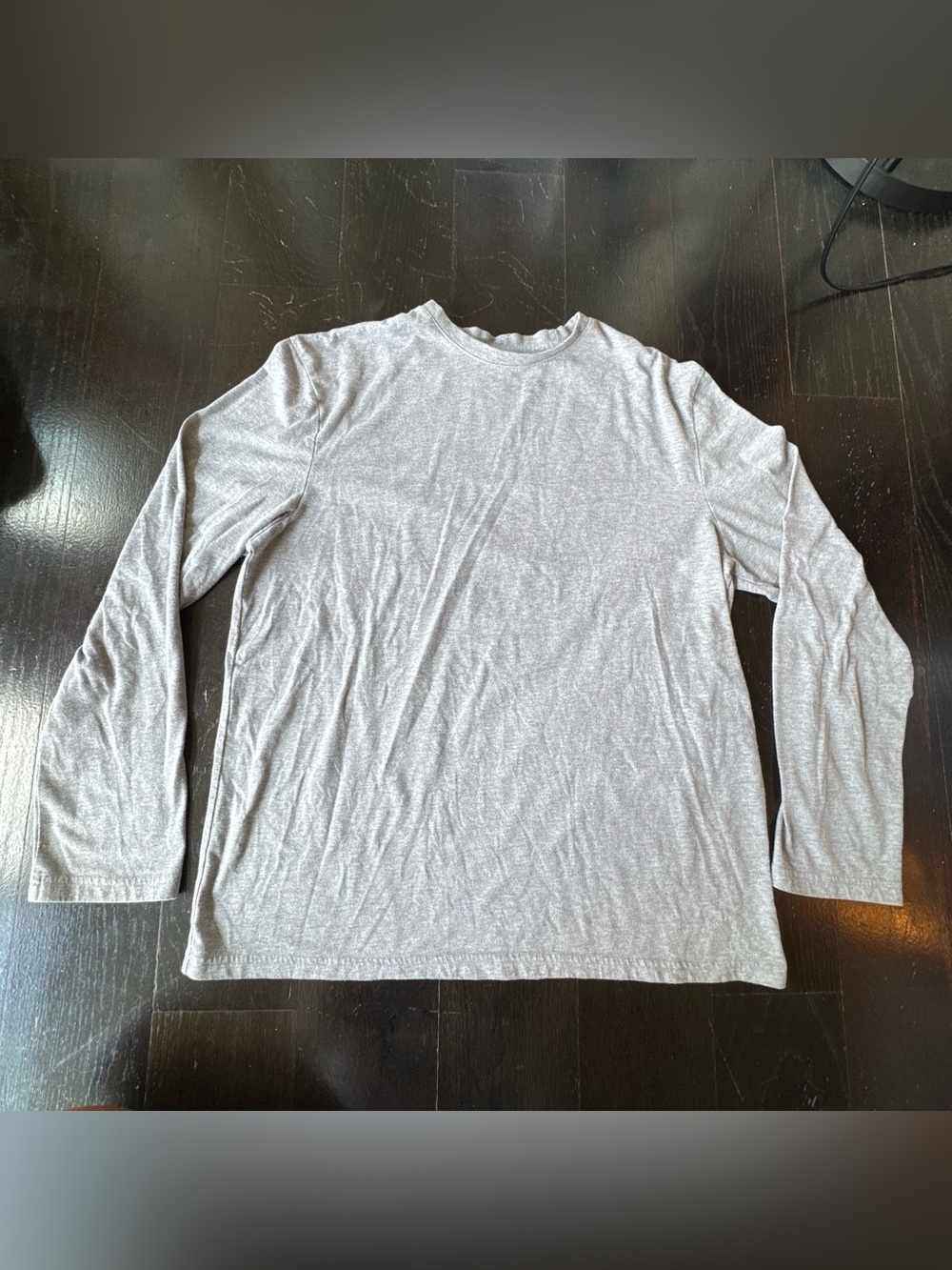 Women's Long Sleeve Crewneck Tee - Light Gray